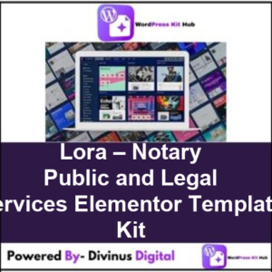Lora – Notary Public and Legal Services Elementor Template Kit