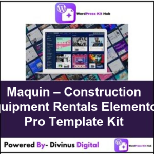Maquin – Construction Equipment Rentals Elementor Pro Template Kit