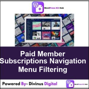 Paid Member Subscriptions Navigation Menu Filtering
