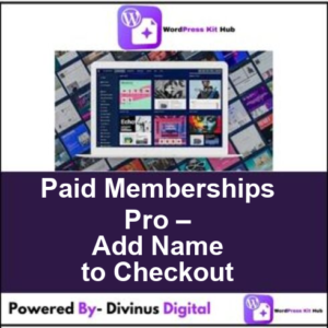 Paid Memberships Pro – Add Name to Checkout