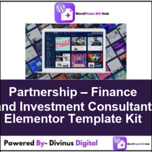 Partnership – Finance and Investment Consultant Elementor Template Kit