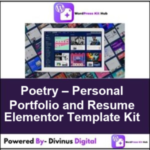 Poetry – Personal Portfolio and Resume Elementor Template Kit