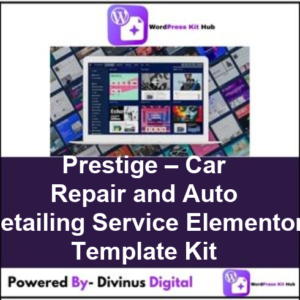 Prestige – Car Repair and Auto Detailing Service Elementor Template Kit