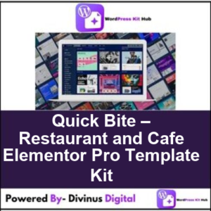 Quick Bite – Restaurant and Cafe Elementor Pro Template Kit