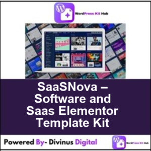 SaaSNova – Software and Saas Elementor Template Kit