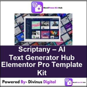 Scriptany – AI Text Generator Hub Elementor Pro Template Kit
