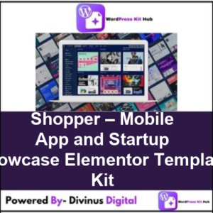 Shopper – Mobile App and Startup Showcase Elementor Template Kit