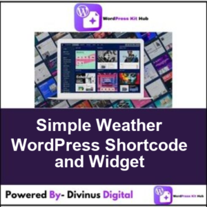 Simple Weather WordPress Shortcode and Widget