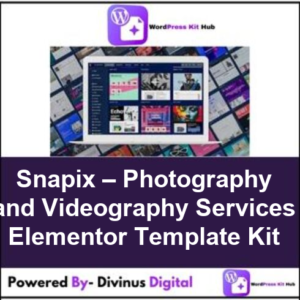 Snapix – Photography and Videography Services Elementor Template Kit
