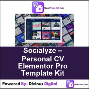 Socialyze – Personal CV Elementor Pro Template Kit