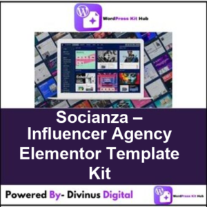 Socianza – Influencer Agency Elementor Template Kit