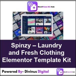 Spinzy – Laundry and Fresh Clothing Elementor Template Kit