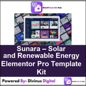 Sunara – Solar and Renewable Energy Elementor Pro Template Kit
