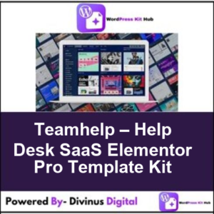 Teamhelp – Help Desk SaaS Elementor Pro Template Kit