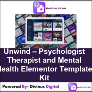 Unwind – Psychologist Therapist and Mental Health Elementor Template Kit