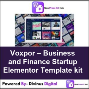 Voxpor – Business and Finance Startup Elementor Template kit