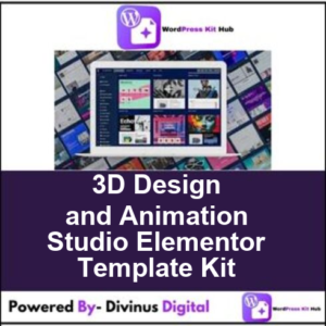 3D Design and Animation Studio Elementor Template Kit