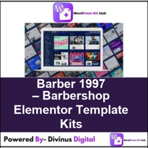 Barber 1997 – Barbershop Elementor Template Kits