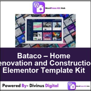 Bataco – Home Renovation and Construction Elementor Template Kit