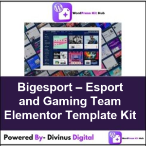 Bigesport – Esport and Gaming Team Elementor Template Kit