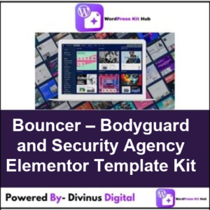 Bouncer – Bodyguard and Security Agency Elementor Template Kit