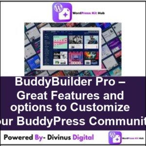 BuddyBuilder Pro – Great Features and options to Customize Your BuddyPress Community