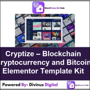 Cryptize – Blockchain Cryptocurrency and Bitcoin Elementor Template Kit