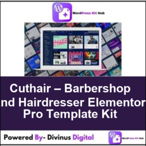 Cuthair – Barbershop and Hairdresser Elementor Pro Template Kit