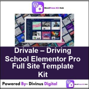Drivale – Driving School Elementor Pro Full Site Template Kit