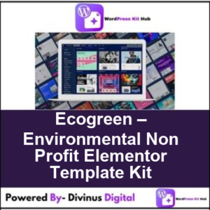 Ecogreen – Environmental Non Profit Elementor Template Kit