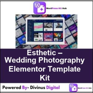 Esthetic – Wedding Photography Elementor Template Kit