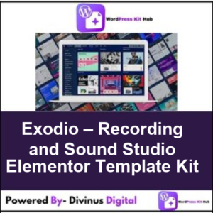Exodio – Recording and Sound Studio Elementor Template Kit