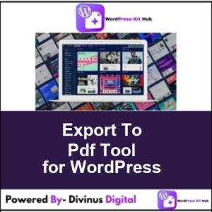 Export To Pdf Tool for WordPress