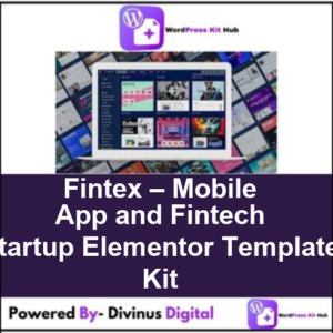 Fintex – Mobile App and Fintech Startup Elementor Template Kit