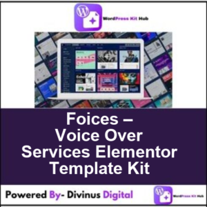 Foices – Voice Over Services Elementor Template Kit