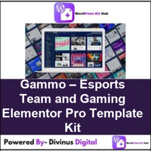 Gammo – Esports Team and Gaming Elementor Pro Template Kit