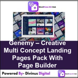 Genemy – Creative Multi Concept Landing Pages Pack With Page Builder
