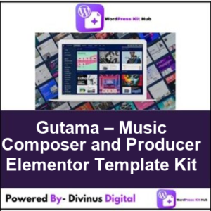 Gutama – Music Composer and Producer Elementor Template Kit