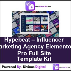 Hypebeat – Influencer Marketing Agency Elementor Pro Full Site Template Kit