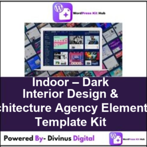 Indoor – Dark Interior Design & Architecture Agency Elementor Template Kit