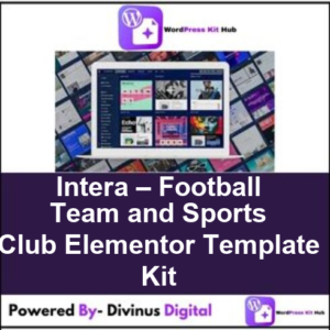 Intera – Football Team and Sports Club Elementor Template Kit