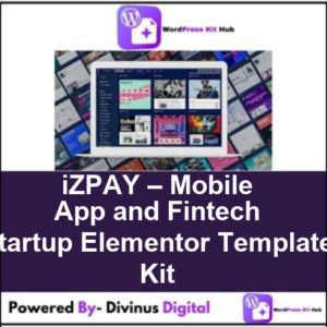 iZPAY – Mobile App and Fintech Startup Elementor Template Kit