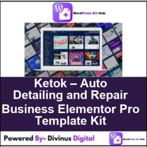 Ketok – Auto Detailing and Repair Business Elementor Pro Template Kit