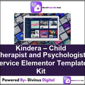 Kindera – Child Therapist and Psychologist Service Elementor Template Kit