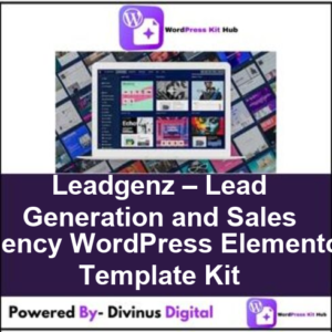 Leadgenz – Lead Generation and Sales Agency WordPress Elementor Template Kit