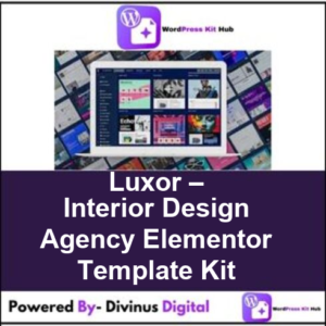 Luxor – Interior Design Agency Elementor Template Kit