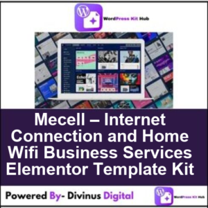 Mecell – Internet Connection and Home Wifi Business Services Elementor Template Kit