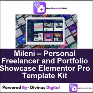 Mileni – Personal Freelancer and Portfolio Showcase Elementor Pro Template Kit