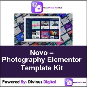 Novo – Photography Elementor Template Kit
