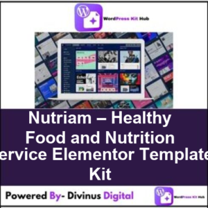 Nutriam – Healthy Food and Nutrition Service Elementor Template Kit